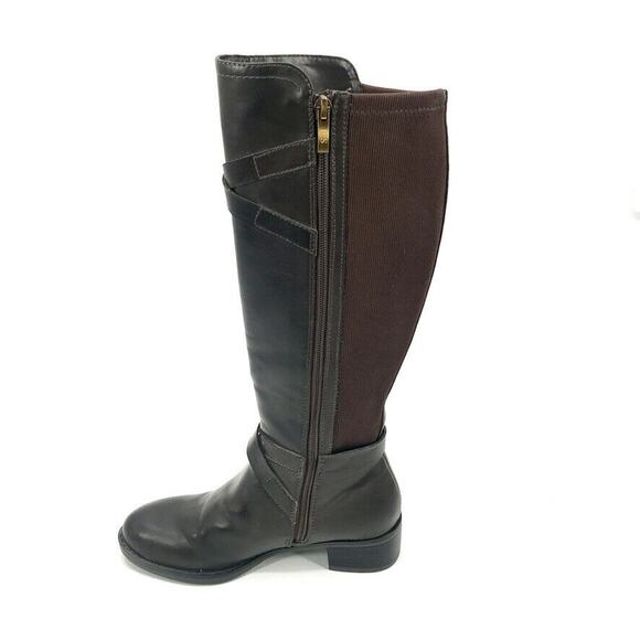 Franco Sarto Chrome Womens Knee High Boots Leather Riding Brown 6 - Picture 5 of 6